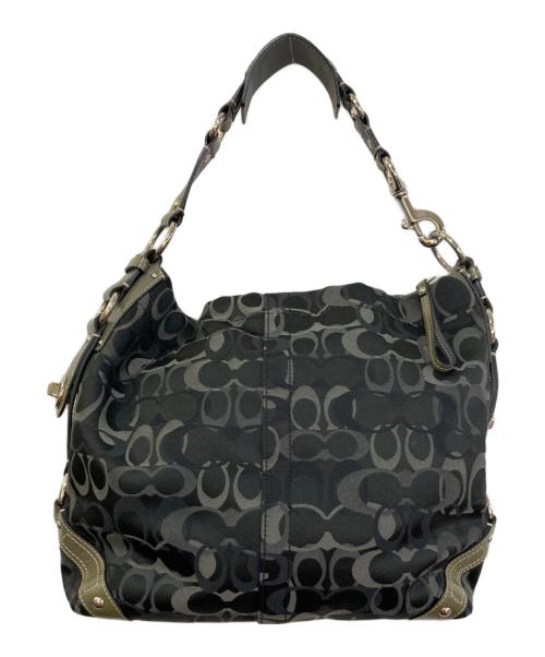 COACH（コーチ）COACH (コーチ) シグネチャーハンドバッグ ブラックの古着・服飾アイテム