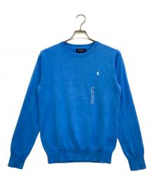 POLO RALPH LAUREN（ポロ・ラルフローレン）の古着「クルーネックニット」｜ブルー