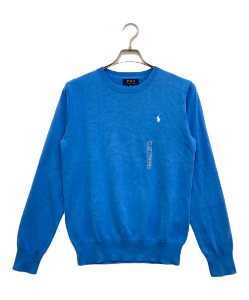 POLO RALPH LAUREN（ポロ・ラルフローレン）POLO RALPH LAUREN (ポロ・ラルフローレン) クルーネックニット ブルー サイズ:L 未使用品の古着・服飾アイテム