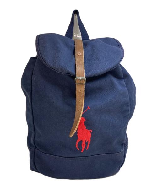 POLO RALPH LAUREN（ポロ・ラルフローレン）POLO RALPH LAUREN (ポロ・ラルフローレン) キャンバスリュック ブルーの古着・服飾アイテム