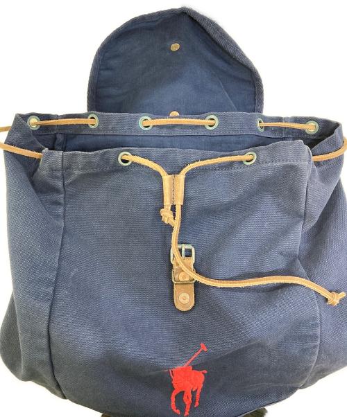 POLO RALPH LAUREN（ポロ・ラルフローレン）POLO RALPH LAUREN (ポロ・ラルフローレン) キャンバスリュック ブルーの古着・服飾アイテム