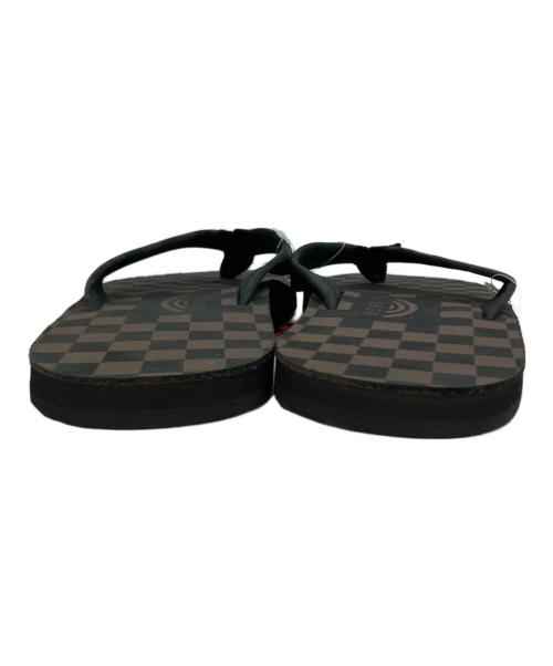 RAINBOW SANDALS（レインボーサンダル）RAINBOW SANDALS (レインボーサンダル) Ron Herman (ロンハーマン) 別注シングルレイヤー チェック サンダル ブラウン サイズ:UK9.5 未使用品の古着・服飾アイテム
