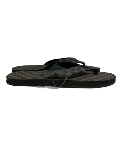 RAINBOW SANDALS（レインボーサンダル）RAINBOW SANDALS (レインボーサンダル) Ron Herman (ロンハーマン) 別注シングルレイヤー チェック サンダル ブラウン サイズ:UK9.5 未使用品の古着・服飾アイテム