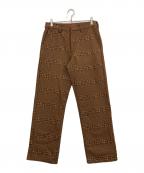 SUPREMEシュプリーム）の古着「Houndstooth Logos Work Pant」｜ブラウン