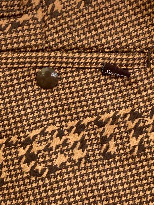 SUPREME（シュプリーム）SUPREME (シュプリーム) Houndstooth Logos Work Pant ブラウン サイズ:30の古着・服飾アイテム