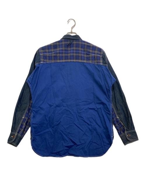 COMME des GARCONS JUNYA WATANABE MAN（コム デ ギャルソン ジュンヤ ワタナベ マン）COMME des GARCONS JUNYA WATANABE MAN (コム デ ギャルソン ジュンヤ ワタナベ マン) 切替シャツ　WA-B015 ネイビー サイズ:Sの古着・服飾アイテム