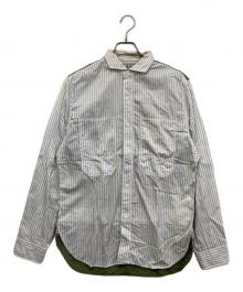 COMME des GARCONS JUNYA WATANABE MAN（コム デ ギャルソン ジュンヤ ワタナベ マン）の古着「切替シャツ」｜ホワイト×カーキ