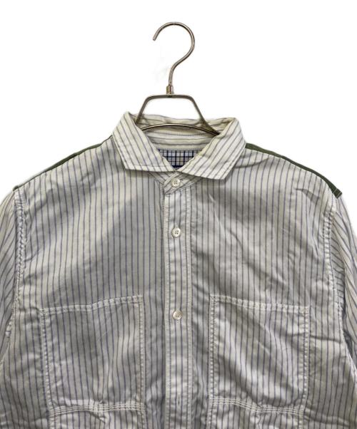COMME des GARCONS JUNYA WATANABE MAN（コム デ ギャルソン ジュンヤ ワタナベ マン）COMME des GARCONS JUNYA WATANABE MAN (コム デ ギャルソン ジュンヤ ワタナベ マン) 切替シャツ ホワイト×カーキ サイズ:Mの古着・服飾アイテム
