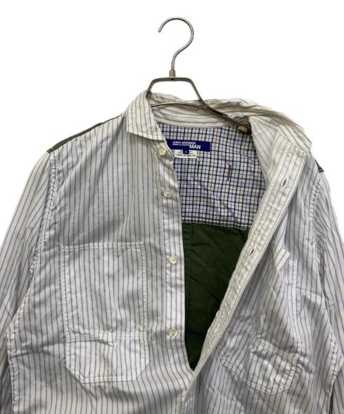 COMME des GARCONS JUNYA WATANABE MAN（コム デ ギャルソン ジュンヤ ワタナベ マン）COMME des GARCONS JUNYA WATANABE MAN (コム デ ギャルソン ジュンヤ ワタナベ マン) 切替シャツ ホワイト×カーキ サイズ:Mの古着・服飾アイテム