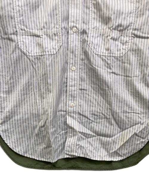 COMME des GARCONS JUNYA WATANABE MAN（コム デ ギャルソン ジュンヤ ワタナベ マン）COMME des GARCONS JUNYA WATANABE MAN (コム デ ギャルソン ジュンヤ ワタナベ マン) 切替シャツ ホワイト×カーキ サイズ:Mの古着・服飾アイテム