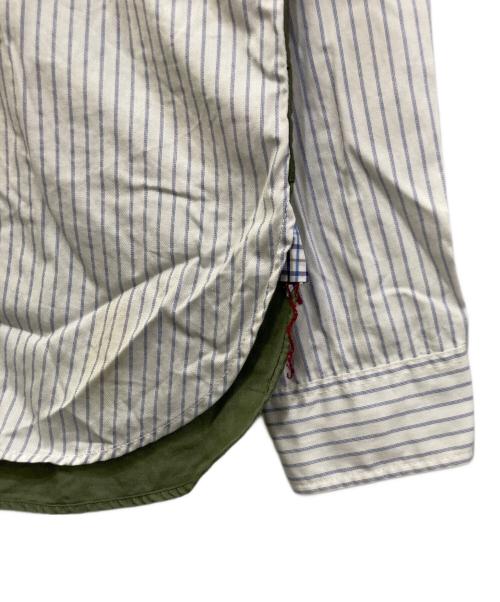 COMME des GARCONS JUNYA WATANABE MAN（コム デ ギャルソン ジュンヤ ワタナベ マン）COMME des GARCONS JUNYA WATANABE MAN (コム デ ギャルソン ジュンヤ ワタナベ マン) 切替シャツ ホワイト×カーキ サイズ:Mの古着・服飾アイテム