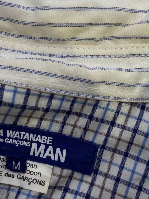 COMME des GARCONS JUNYA WATANABE MAN（コム デ ギャルソン ジュンヤ ワタナベ マン）COMME des GARCONS JUNYA WATANABE MAN (コム デ ギャルソン ジュンヤ ワタナベ マン) 切替シャツ ホワイト×カーキ サイズ:Mの古着・服飾アイテム