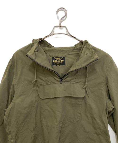 HOUSTON（ヒューストン）HOUSTON (ヒューストン) アノラックパーカー カーキ サイズ:Lの古着・服飾アイテム