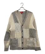 SUPREMEシュプリーム）の古着「Patchwork Cable Knit Cardigan」｜ベージュ