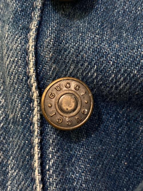 GUCCI（グッチ）GUCCI (グッチ) ストロベリー刺繍ボタンフライデニムパンツ 557960 XDAH0 インディゴ サイズ:22の古着・服飾アイテム