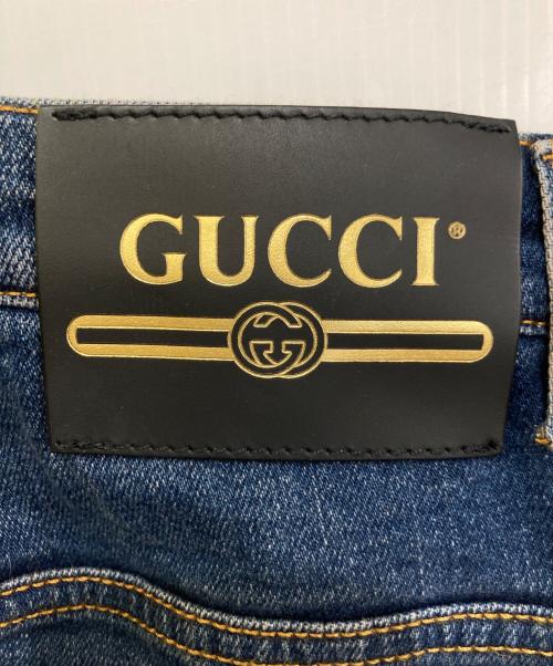 GUCCI（グッチ）GUCCI (グッチ) 刺繍デニムパンツ　502797 XDATK インディゴ サイズ:25の古着・服飾アイテム