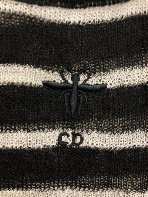 Christian Dior（クリスチャン ディオール）Christian Dior (クリスチャン ディオール) Ribbed Wool Knit Mariniere Tank Top　444T06AM228 ホワイト×ブラック サイズ:34の古着・服飾アイテム