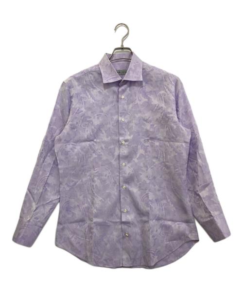 ETRO（エトロ）ETRO (エトロ) ジャガードペイズリー柄シャツ　131-11451-2006 パープル サイズ:40の古着・服飾アイテム