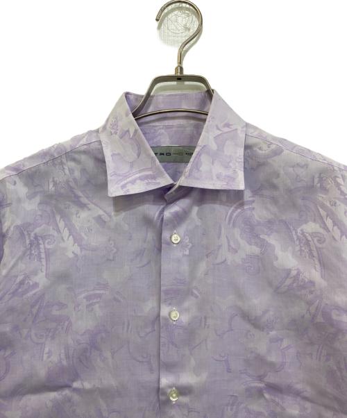 ETRO（エトロ）ETRO (エトロ) ジャガードペイズリー柄シャツ　131-11451-2006 パープル サイズ:40の古着・服飾アイテム