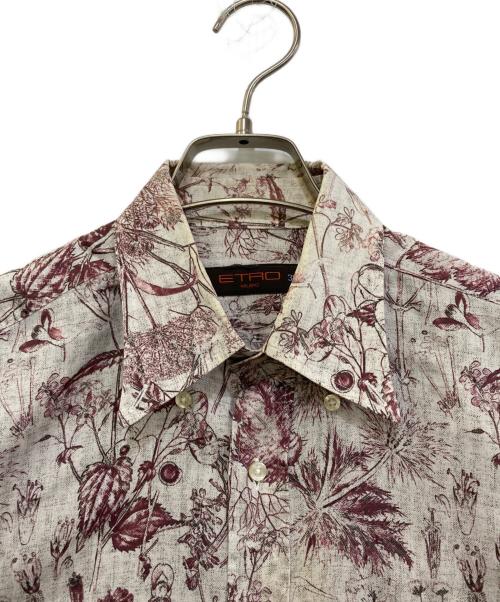 ETRO（エトロ）ETRO (エトロ) 花柄ボタンダウンシャツ ホワイト サイズ:39の古着・服飾アイテム