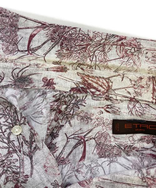 ETRO（エトロ）ETRO (エトロ) 花柄ボタンダウンシャツ ホワイト サイズ:39の古着・服飾アイテム