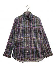 ETRO（エトロ）の古着「チェックシャツ」｜パープル