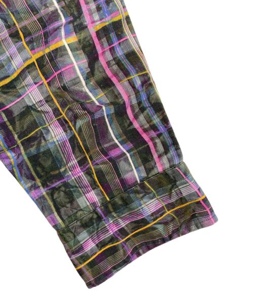 ETRO（エトロ）ETRO (エトロ) チェックシャツ パープル サイズ:Mの古着・服飾アイテム