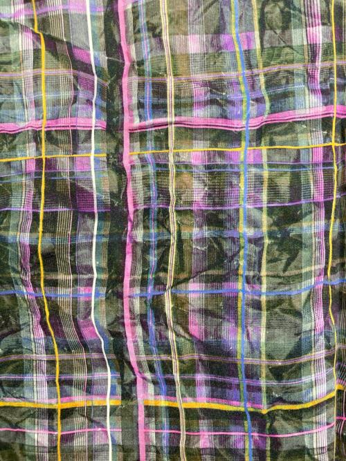 ETRO（エトロ）ETRO (エトロ) チェックシャツ パープル サイズ:Mの古着・服飾アイテム