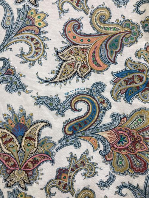 ETRO（エトロ）ETRO (エトロ) ペイズリー柄Tシャツ　251-MRMA0002-AK584 ホワイト サイズ:Sの古着・服飾アイテム