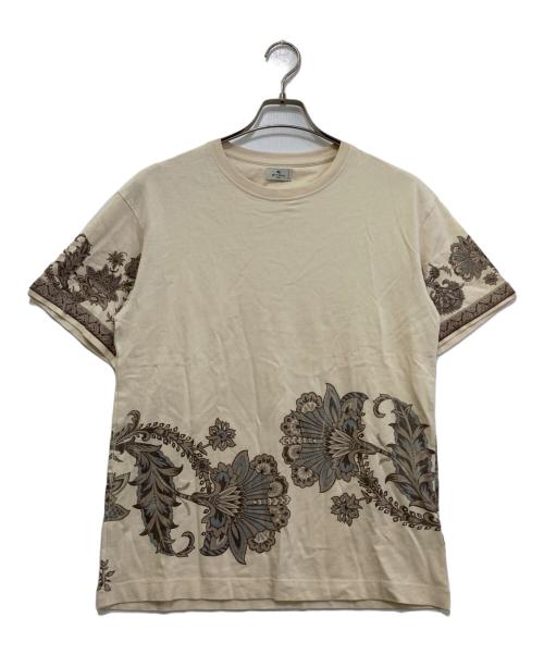 ETRO（エトロ）ETRO (エトロ) 花柄プリントTシャツ　251-MRMA0004-AK598 ベージュ サイズ:XSの古着・服飾アイテム
