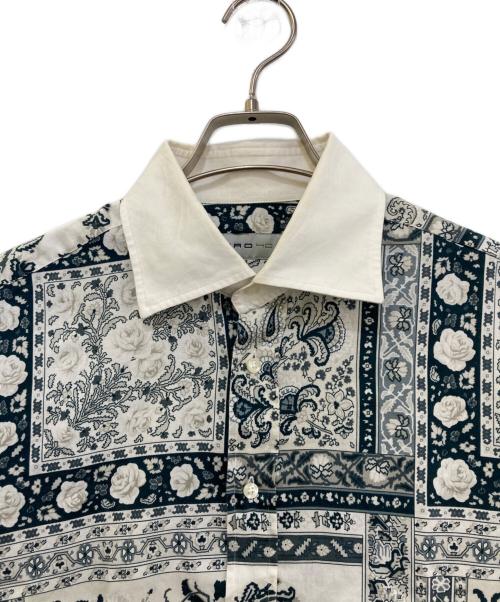 ETRO（エトロ）ETRO (エトロ) 花柄シャツ ホワイトグリーン サイズ:40の古着・服飾アイテム