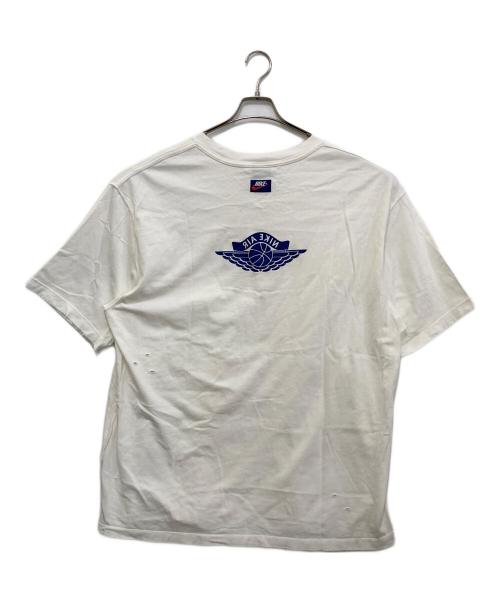 JORDAN BRAND（ジョーダン ブランド）JORDAN BRAND (ジョーダン ブランド) M J RARE AIR WSH 85 SS CREW SAIL/DEEP ROYAL　IB3130-133 ホワイト サイズ:XXLの古着・服飾アイテム
