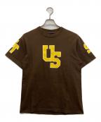 stussyステューシー）の古着「00‘ｓプリントTシャツ」｜ブラウン
