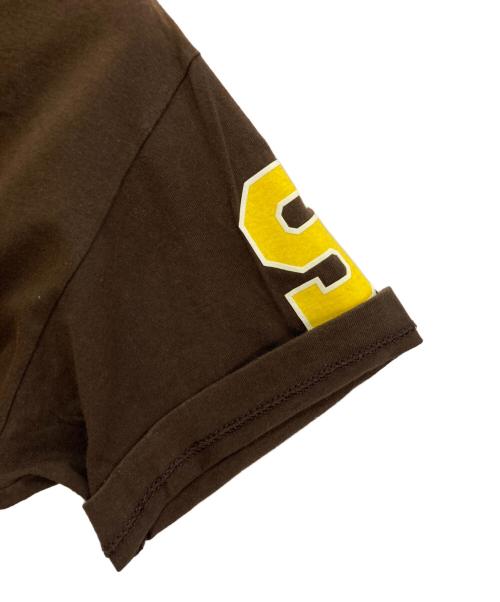 stussy（ステューシー）stussy (ステューシー) 00‘ｓプリントTシャツ ブラウン サイズ:Mの古着・服飾アイテム