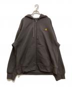 Carhartt WIPカーハート ワーク イン プログレス）の古着「HOODED AMERICAN SCRIPT JACKET」｜グレー