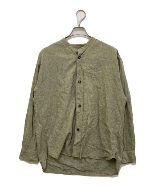 MHL（マーガレットハウエル）MHL (マーガレットハウエル) COTTON LINEN CHAMBRAY グリーン サイズ:Mの古着・服飾アイテム