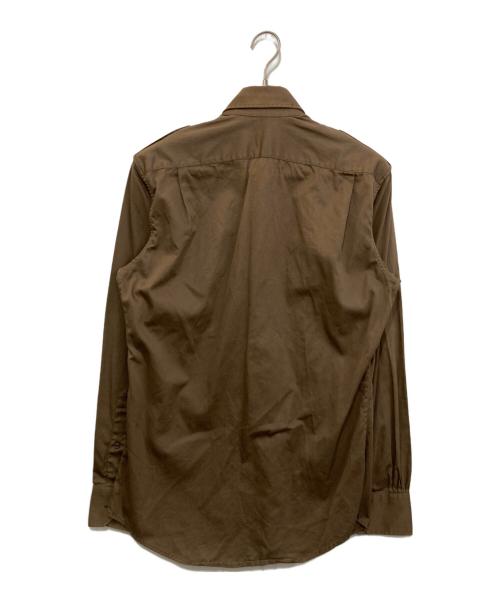 GUCCI（グッチ）GUCCI (グッチ) サファリシャツ　106010.23165 ブラウン サイズ:38/15の古着・服飾アイテム