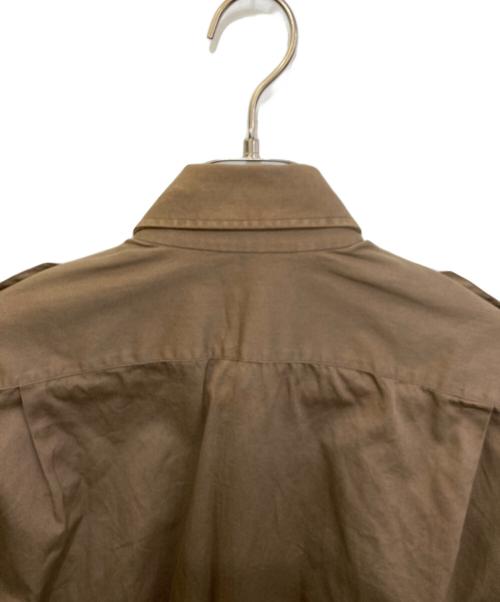 GUCCI（グッチ）GUCCI (グッチ) サファリシャツ　106010.23165 ブラウン サイズ:38/15の古着・服飾アイテム