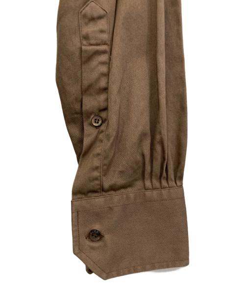 GUCCI（グッチ）GUCCI (グッチ) サファリシャツ　106010.23165 ブラウン サイズ:38/15の古着・服飾アイテム