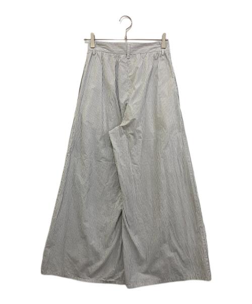 MM6 Maison Margiela（エムエムシックスメゾンマルジェラ）MM6 Maison Margiela (エムエムシックスメゾンマルジェラ) ワイドストライプパンツ ホワイト×グレー サイズ:40の古着・服飾アイテム