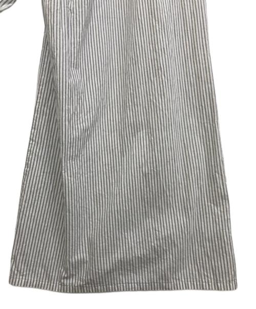 MM6 Maison Margiela（エムエムシックスメゾンマルジェラ）MM6 Maison Margiela (エムエムシックスメゾンマルジェラ) ワイドストライプパンツ ホワイト×グレー サイズ:40の古着・服飾アイテム