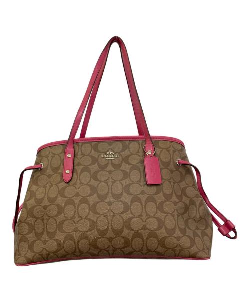 COACH（コーチ）COACH (コーチ) シグネチャー トートバッグ　F57842 ブラウンの古着・服飾アイテム
