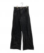 LEVI'Sリーバイス）の古着「RIBCAGE WIDE LEG BLACK DENIM」｜ブラック