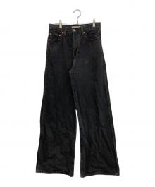 LEVI'S（リーバイス）の古着「RIBCAGE WIDE LEG BLACK DENIM」｜ブラック