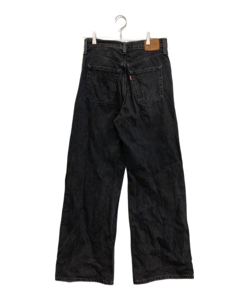 LEVI'S（リーバイス）LEVI'S (リーバイス) RIBCAGE WIDE LEG BLACK DENIM ブラック サイズ:28/30の古着・服飾アイテム