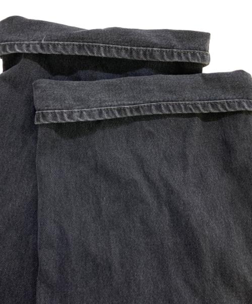 LEVI'S（リーバイス）LEVI'S (リーバイス) RIBCAGE WIDE LEG BLACK DENIM ブラック サイズ:28/30の古着・服飾アイテム