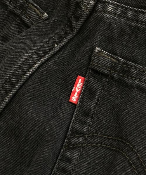 LEVI'S（リーバイス）LEVI'S (リーバイス) RIBCAGE WIDE LEG BLACK DENIM ブラック サイズ:28/30の古着・服飾アイテム