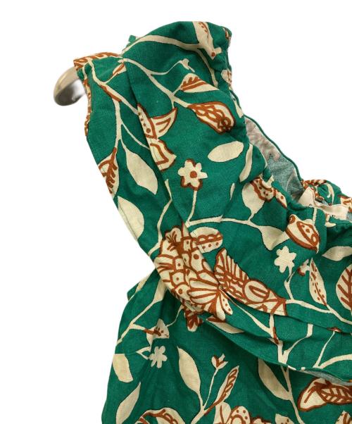 SEZANE（セザンヌ）SEZANE (セザンヌ) リネンコットン総柄ノースリーブチュニック グリーン サイズ:36の古着・服飾アイテム