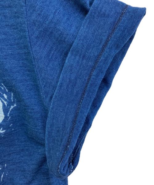45R（フォーティファイブ・アール）45R (フォーティファイブ・アール) インディゴ染めTシャツ ブルー サイズ:3の古着・服飾アイテム