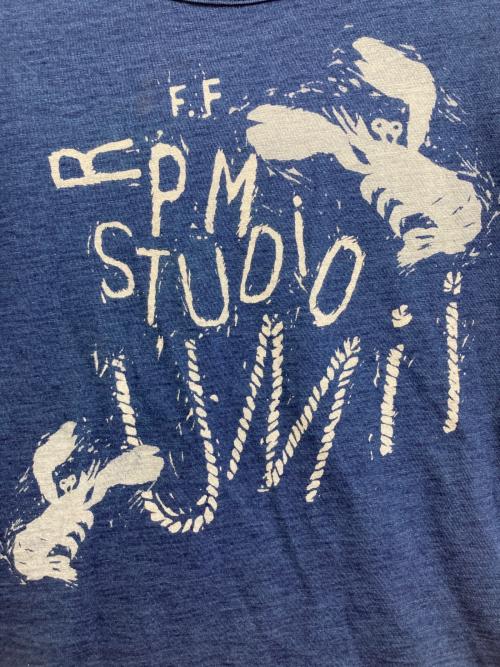 45R（フォーティファイブ・アール）45R (フォーティファイブ・アール) インディゴ染めTシャツ ブルー サイズ:3の古着・服飾アイテム